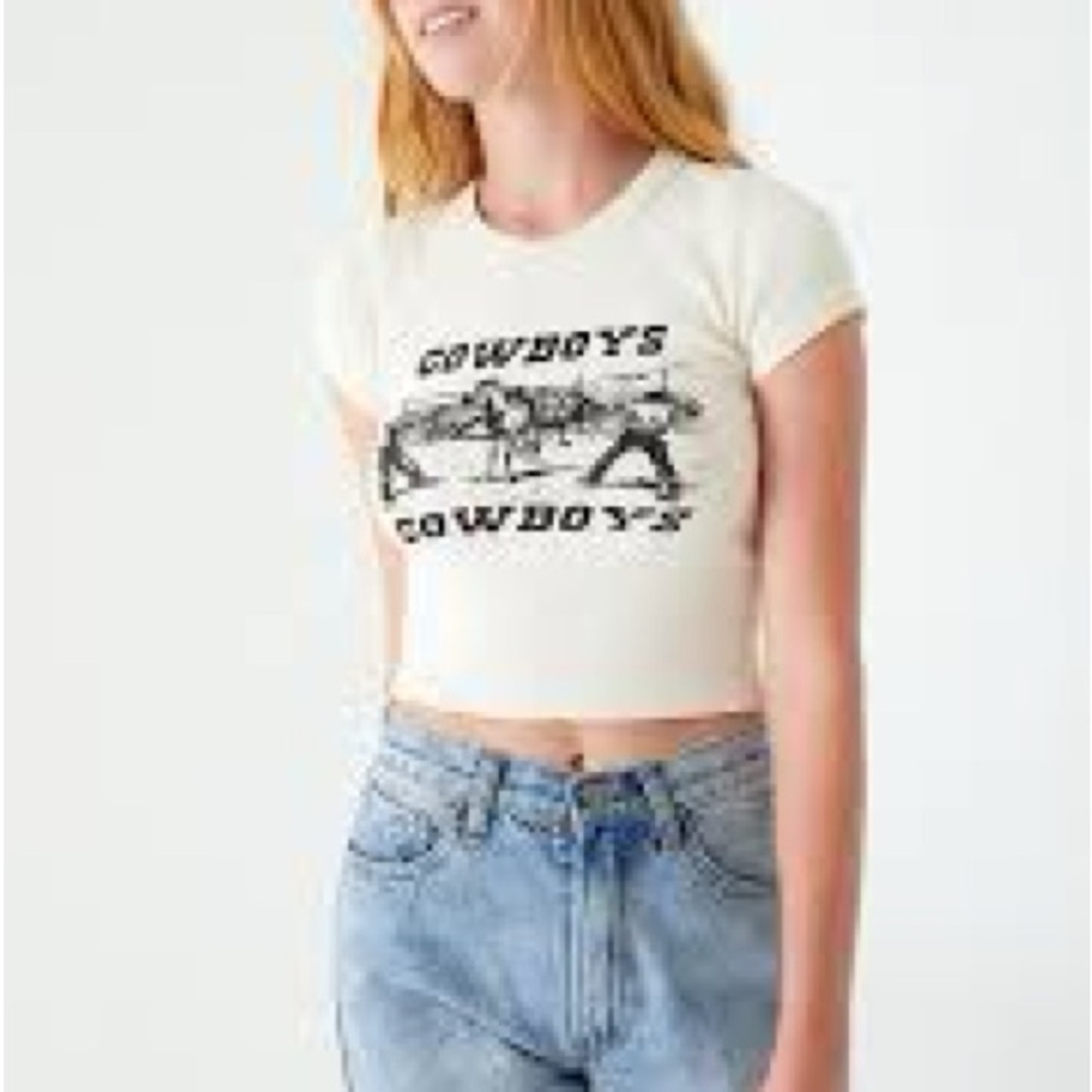 John Galt Cowboys Cropped T-Shirt XS / S